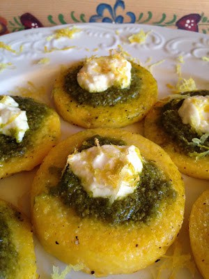 pesto and goat cheese 