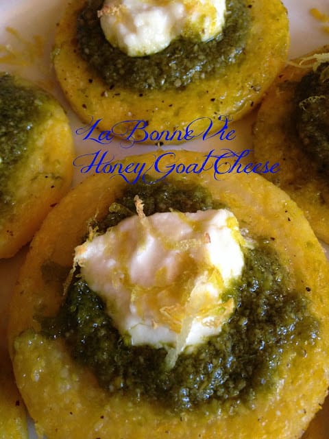 pesto and goat cheese