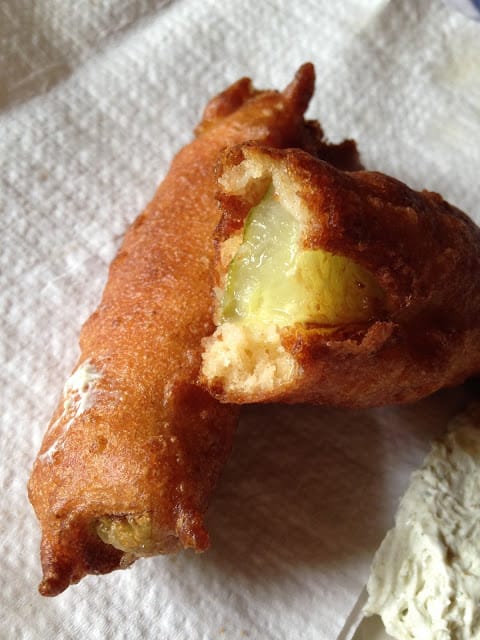 Deep Fried Dill Pickle Spears deep fried dill pickle