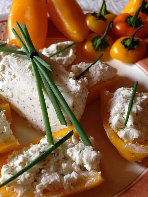 Goat Cheese Stuffed Mini Peppers