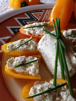 Goat Cheese Stuffed Mini Peppers