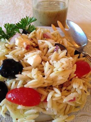 Greek Orzo Salad greek orzo salad