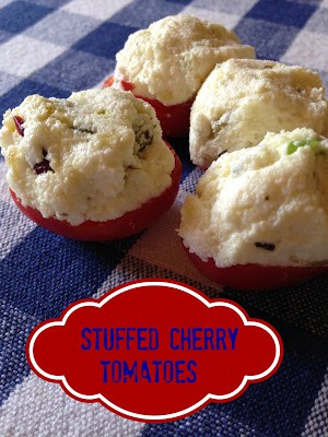 Stuffed Cherry Tomatoes with a Kick stuffed cherry tomatoes