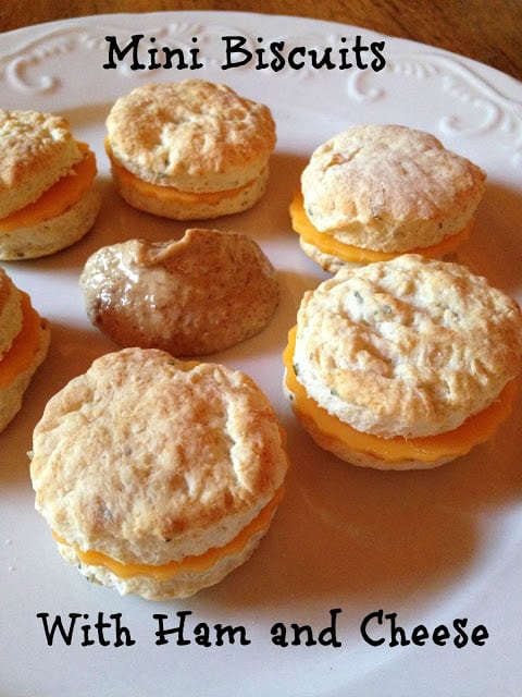 Mini Biscuits with Ham and Cheese mini biscuits