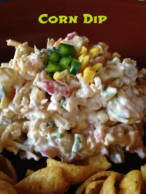 Green and Gold Corn Dip
