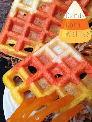 Candy Corn Waffles candy corn waffles