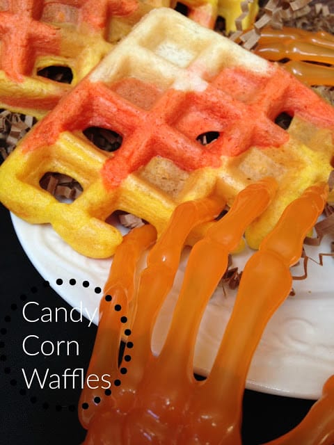 Candy Corn Waffles candy corn waffles