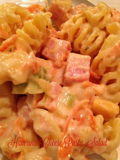 Ham and Cheese Pasta Salad ham and cheese