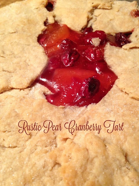 Rustic Pear Cranberry Pie rustic