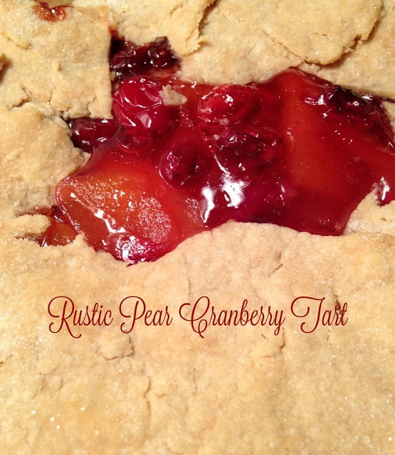 Rustic Pear Cranberry Tart rustic