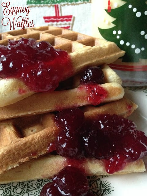 Holiday Eggnog Waffles holiday eggnog