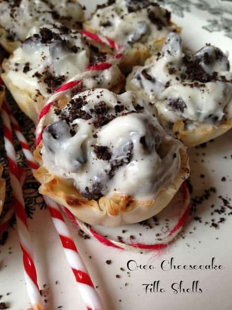 Oreo Cheesecake Fillo Shells oreo cheesecake