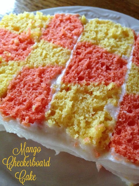 Mango Checkerboard Cake