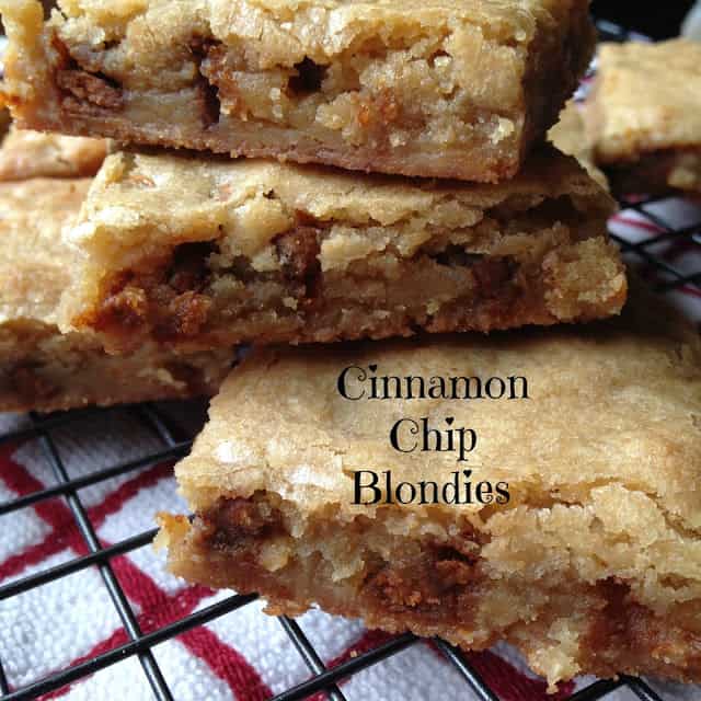 Cinnamon Chip Blondies cinnamon