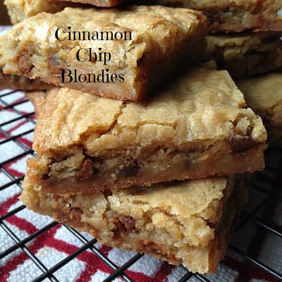 Cinnamon Chip Blondies cinnamon
