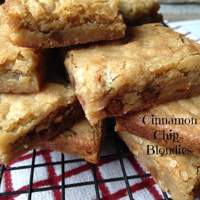 Cinnamon Chip Blondies cinnamon