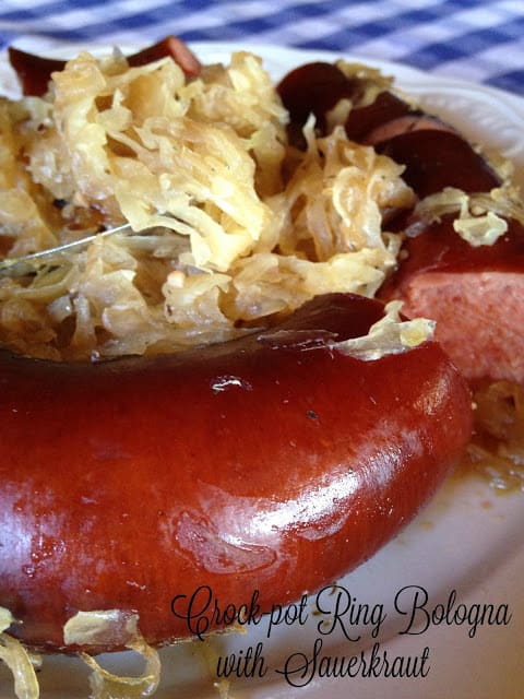 Crock Pot Ring Bologna with Kraut