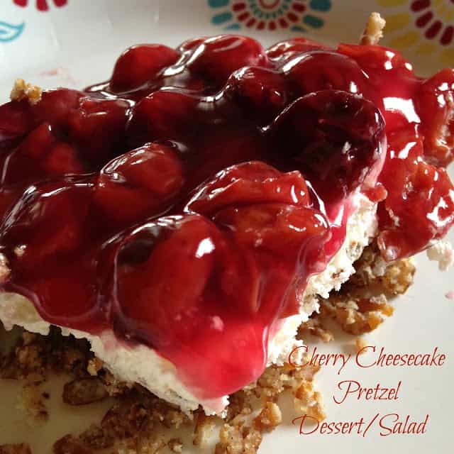 Cherry Cheesecake Pretzel Dessert cherry cheesecake pretzel