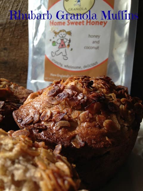 Rhubarb Granola Muffins rhubarb granola