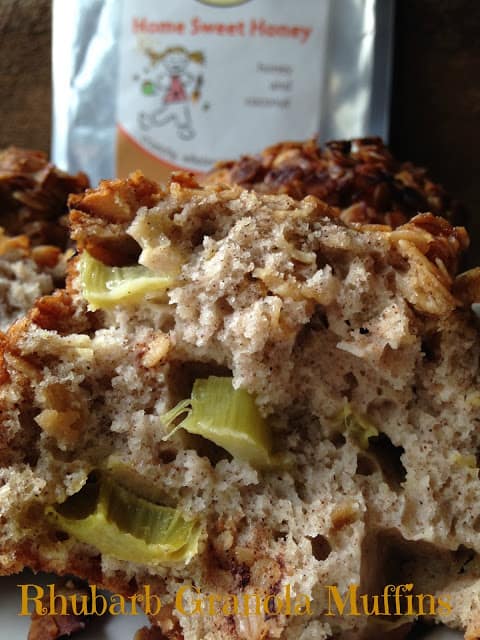 Rhubarb Granola Muffins rhubarb granola
