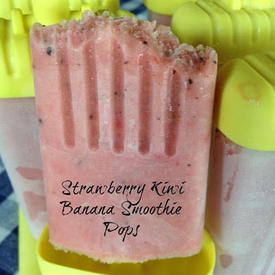 Strawberry Kiwi Banana Smoothie Pops strawberry kiwi