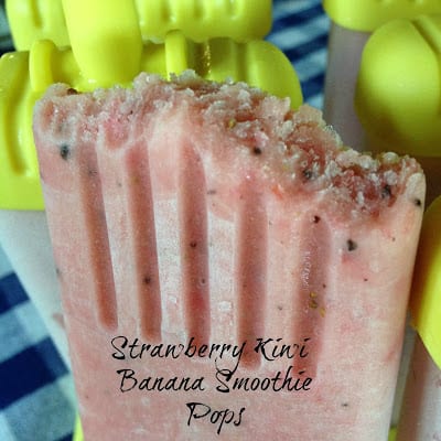 Strawberry Kiwi Banana Smoothie Pops strawberry kiwi