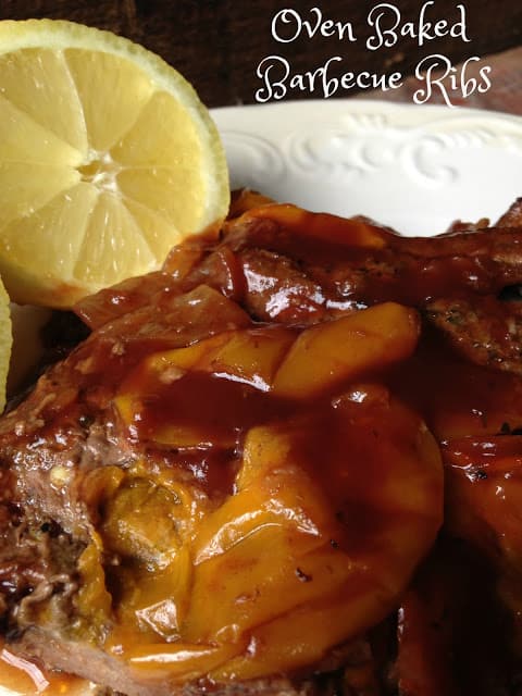Oven Baked Barbecue Ribs oven baked