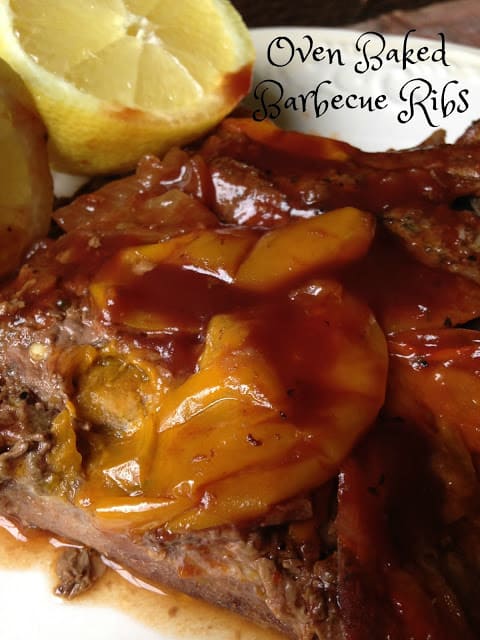 Oven Baked Barbecue Ribs oven baked