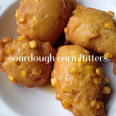 Sourdough Corn Fritters sourdough corn