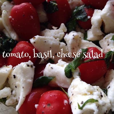 Tomato Basil Cheese Salad