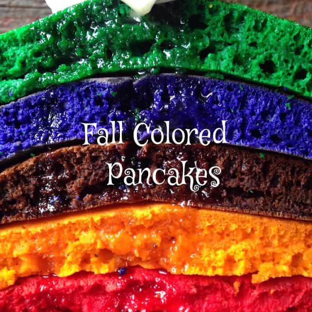 fall colored pancakes 