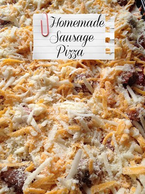 homemade sausage pizza