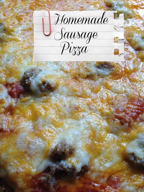 homemade sausage pizza