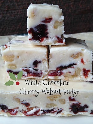 White Chocolate Cherry Walnut Fudge white chocolate cherry