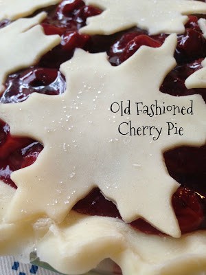 Old Fashioned Cherry Pie with Snowflake Crust old fashioned cherry