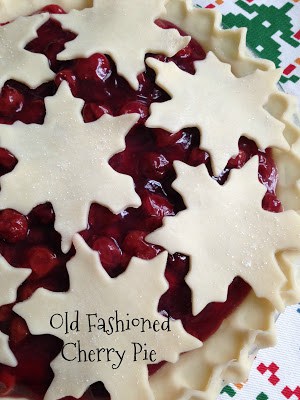Old Fashioned Cherry Pie with Snowflake Crust old fashioned cherry