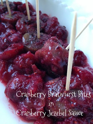Cranberry Bratwurst in Jezebel Sauce cranberry bratwurst