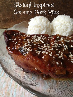 Asian Inspired Sesame Pork Ribs asian