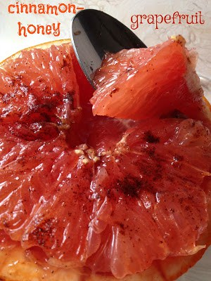 Broiled Cinnamon Honey Grapefruit