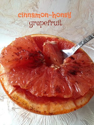 Broiled Cinnamon Honey Grapefruit broiled