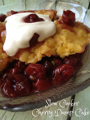 Slow Cooker Cherry Dump Cake slow cooker cherry