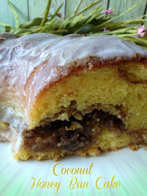 Coconut Honey Bun Cake coconut honey