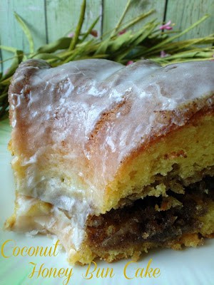 Coconut Honey Bun Cake coconut honey