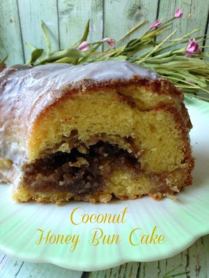 Coconut Honey Bun Cake coconut honey