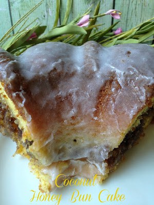 Coconut Honey Bun Cake