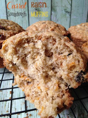 Carrot Raisin Sourdough Muffins carrot raisin