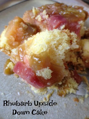 rhubarb upside cake 