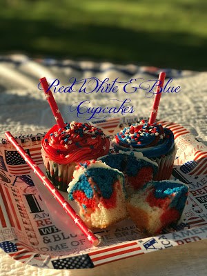 Red White and Blue Cupcakes cupcakes