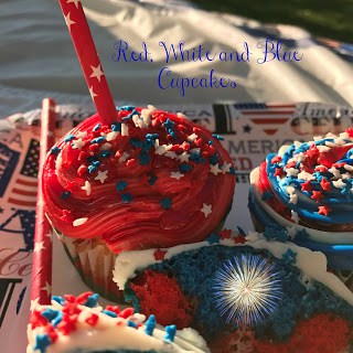 Red, White and Blue Cupcakes cupcakes