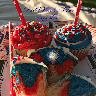 Red, White and Blue Cupcakes cupcakes